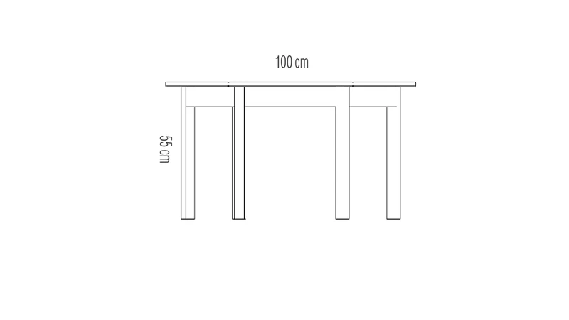 100 cm Çokgen Anaokulu Masası — Teknik