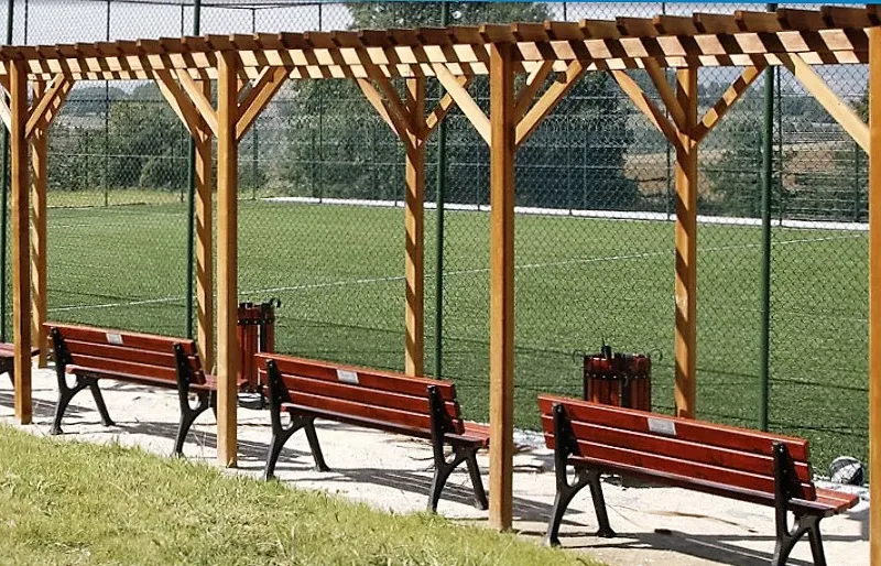 Bank Sıralı Uzun Ahşap Pergola — Ürün
