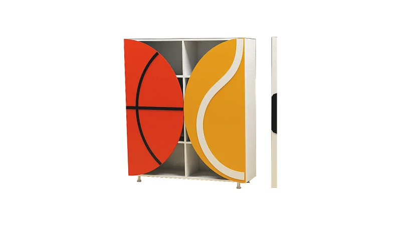 Top Figürlü 4 Model Anaokulu Dolap Grubu — 120 cm Basketbol / Tenis
