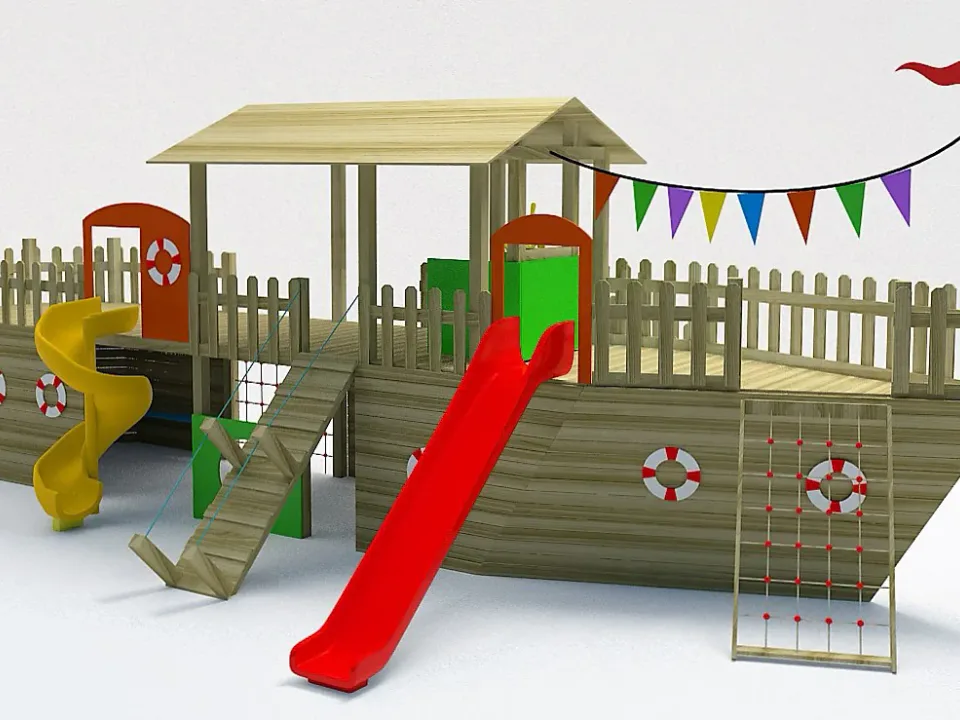 Korsan Gemisi Temalı Ahşap Oyun Parkı — Ürün