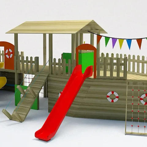 Korsan Gemisi Temalı Ahşap Oyun Parkı — Ahşap Oyun Parkları