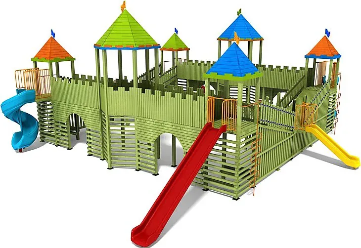 Kale Burçlu Büyük Ahşap Oyun Parkı — Ürün