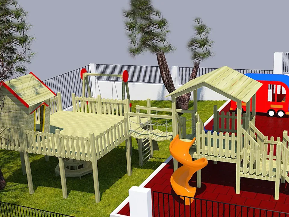 Çok Platformlu Ahşap Oyun Parkı — Ürün