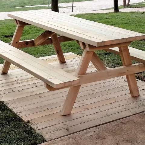 Klasik Ahşap Piknik Masası — Ahşap Bahçe Mobilyaları