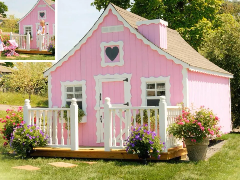 Pembe Köşk Ahşap Oyun Evi — Ürün